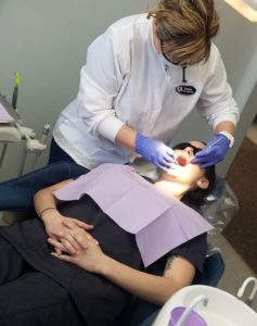 dentist working